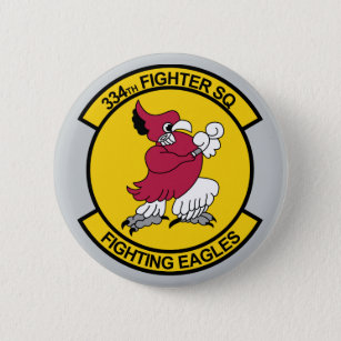 Badge Rond 5 Cm 334e Escadron de chasse - Aigles de combat