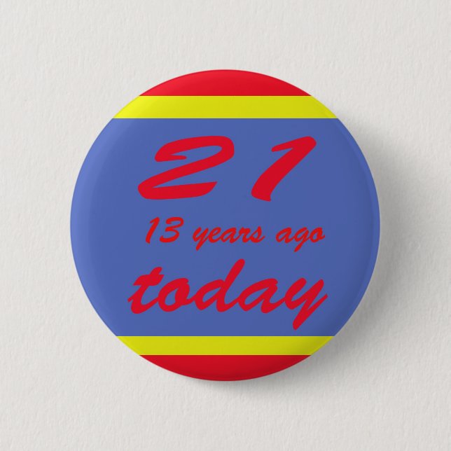 Badge Rond 5 Cm 34 ans (Devant)