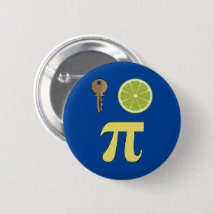 Badge Rond 5 Cm 3.14 Clé Lime Pie Pi Pun Drôle Math Plaisanterie