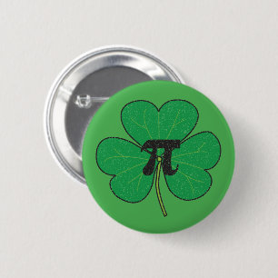 Badge Rond 5 Cm 3.14 Pie Shamrock Vintage en détresse Pi amusant P