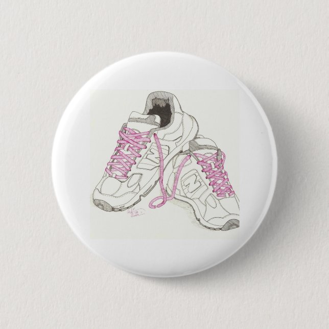Badge Rond 5 Cm 3 chaussures de marche de jour (Devant)