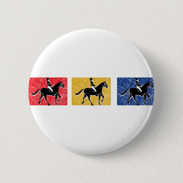 Badge Rond 5 Cm 3-Cheval-Riders (Devant)