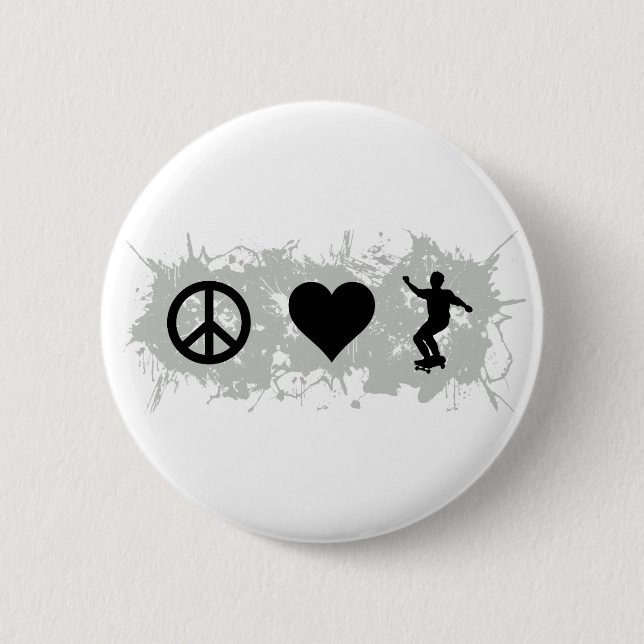 Badge Rond 5 Cm 3 faisants de la planche à roulettes (Devant)