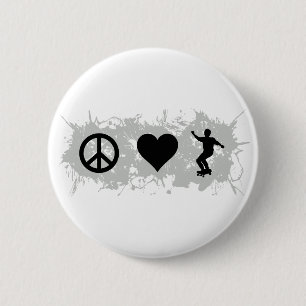 Badge Rond 5 Cm 3 faisants de la planche à roulettes