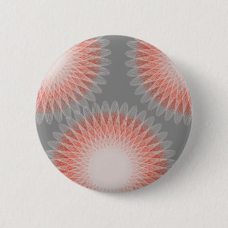 Badge Rond 5 Cm 3 fleurs art abstrait