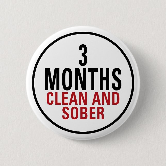 Badge Rond 5 Cm 3 mois nettoient et assagissent (Devant)