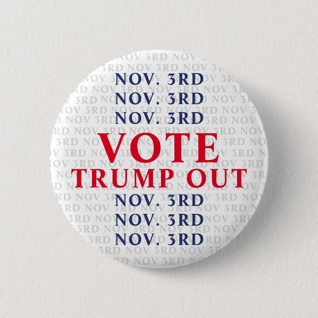 Badge Rond 5 Cm 3 novembre : Sortie du vote Trump (Devant)