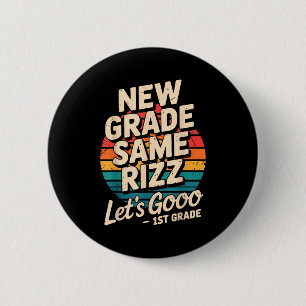 Badge Rond 5 Cm 3e année retour à l'école nouvelle année même rizz