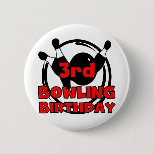 Badge Rond 5 Cm 3e Bowling Anniversaire Tshirts et cadeaux