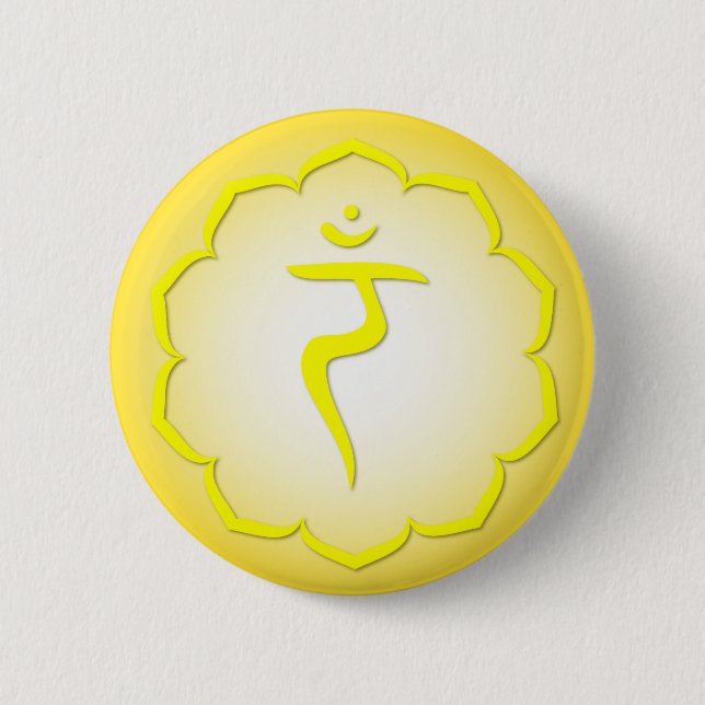 Badge Rond 5 Cm 3e Chakra - Manipura (Devant)