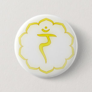 Badge Rond 5 Cm 3ème Chakra "enfermé" - Manipura
