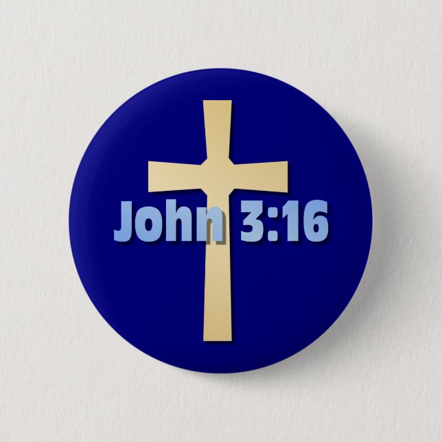 Badge Rond 5 Cm 3h16 de John (Devant)