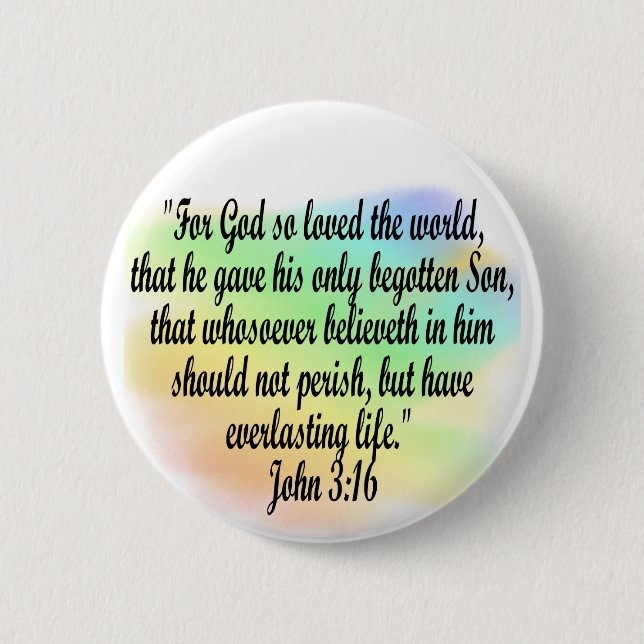 Badge Rond 5 Cm 3h16 de John (Devant)
