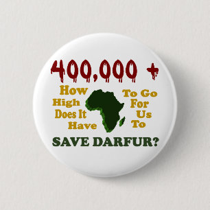 BADGE ROND 5 CM 400.000+ CONSCIENCE 1 DU DARFOUR