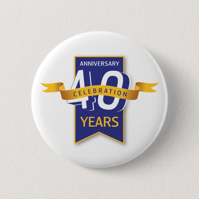 Badge Rond 5 Cm 40 ans de design (Devant)