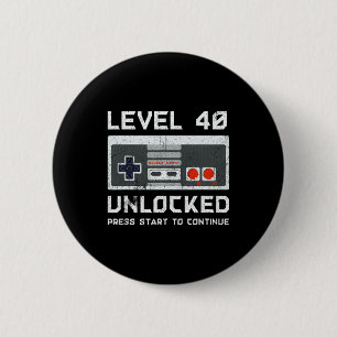 Badge Rond 5 Cm 40 ans Quarante Anniversaire Cadeau Niveau 40 déve