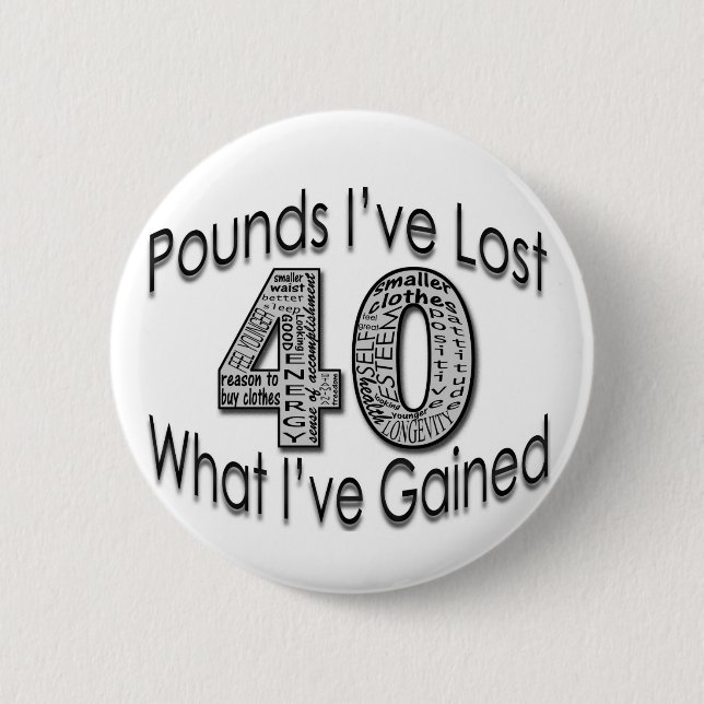 Badge Rond 5 Cm 40 livres de bouton perdu (Devant)