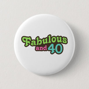 Badge Rond 5 Cm 40e anniversaire