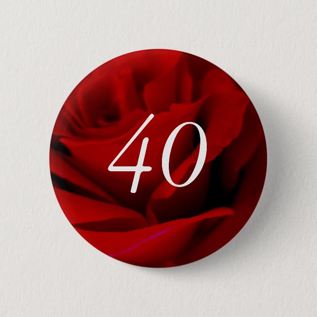 Badge Rond 5 Cm 40e anniversaire (Devant)