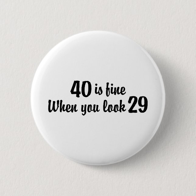 Badge Rond 5 Cm 40e anniversaire (Devant)