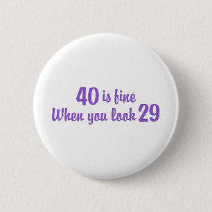 Badge Rond 5 Cm 40e anniversaire