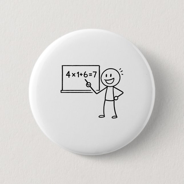 Badge Rond 5 Cm 41 67 Mème Quarante Un Six Sept Enseignant Des Mat (Devant)