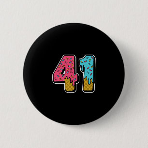 Badge Rond 5 Cm 41 Crème glacée Mème de la goutte quarante et un q