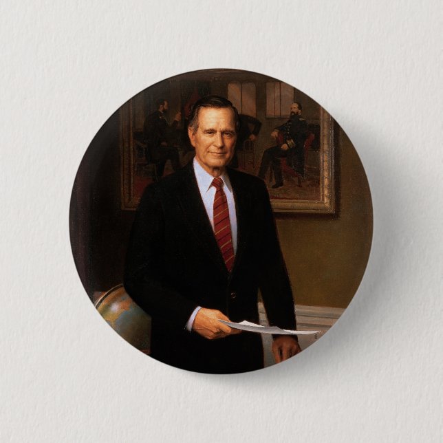 Badge Rond 5 Cm 41 George H.W. Bush (Devant)