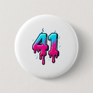 Badge Rond 5 Cm 41 Glace Dégoulinante Mème Quarante Et Un Quatre G