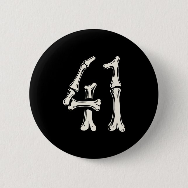 Badge Rond 5 Cm 41 Meme Halloween Squelette 4 1 Meme Drôle Quarant (Devant)
