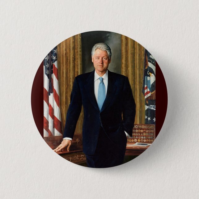 Badge Rond 5 Cm 42 Bill Clinton (Devant)