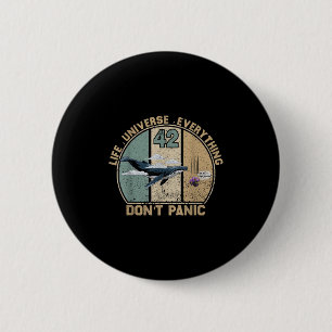 Badge Rond 5 Cm 42 Réponse à la vie l'univers et tout N'