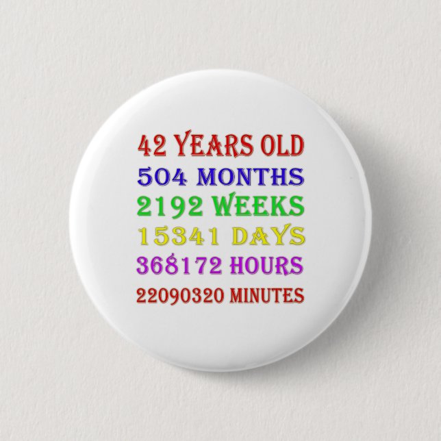 Badge Rond 5 Cm 42e anniversaire Jalons (Devant)