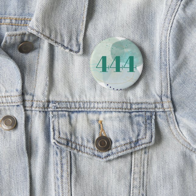Badge Rond 5 Cm 444 Angel Numéro Divine Protection Affirmation (En situation)