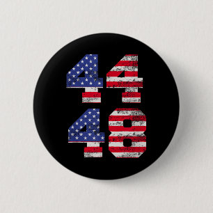 Badge Rond 5 Cm 44 48 Obama 2028 48e Président Drapeau américain
