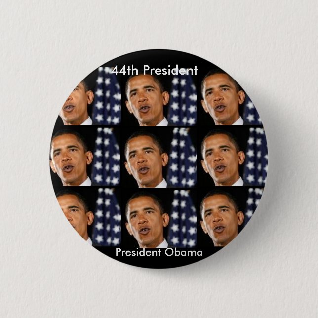 Badge Rond 5 Cm 44ème président Elect< Obama (Devant)