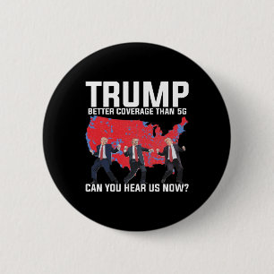 Badge Rond 5 Cm 45 47 Mega Dancing Trump 5g Carte Élection Républi