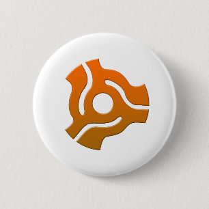 Badge Rond 5 Cm 45 adaptateur - jockey de disque du DJ de disque