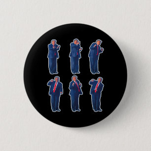 Badge Rond 5 Cm 45 Le président de la danse Donald J Trump 2024 Ja