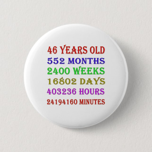 Badge Rond 5 Cm 46e anniversaire Jalons (Devant)