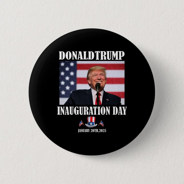 Badge Rond 5 Cm 47 Jour de l'investiture du président Donald Trump (Devant)