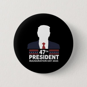 Badge Rond 5 Cm 47 Jour de l'investiture du président Donald Trump