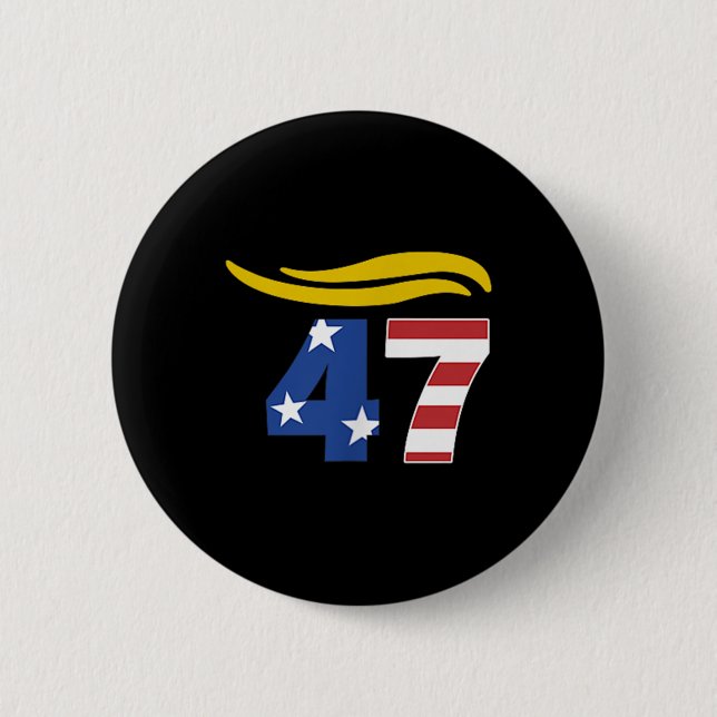 Badge Rond 5 Cm 47 Trump Cheveux _1 (Devant)