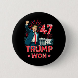 Badge Rond 5 Cm 47e jour d'investiture du président Donald Trump 2