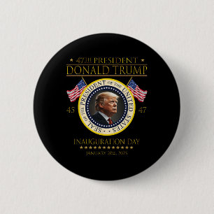 Badge Rond 5 Cm 47e Jour d'investiture du président Donald Trump 2