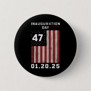 Badge Rond 5 Cm 47e président Donald Trump Investiture 2025 Trum