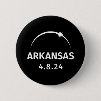 Badge Rond 5 Cm 4.8.24 Arkansas d'éclipse solaire