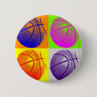 Badge Rond 5 Cm 4 couleurs Pop Art Basketball