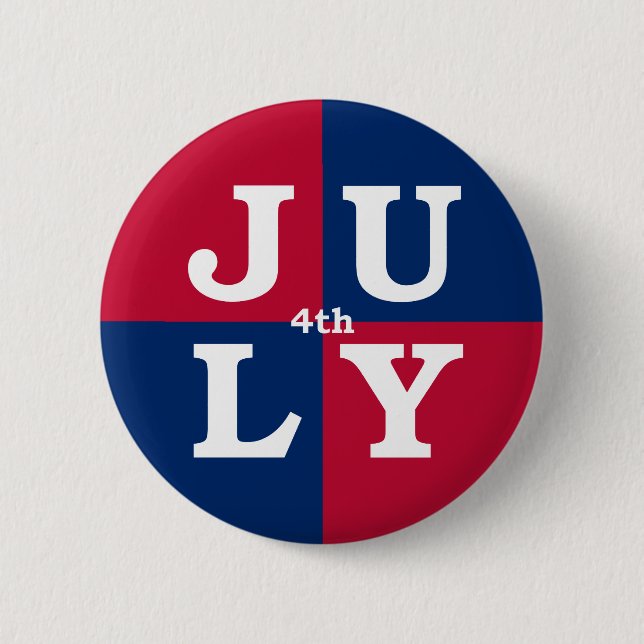 Badge Rond 5 Cm 4 juillet (Devant)