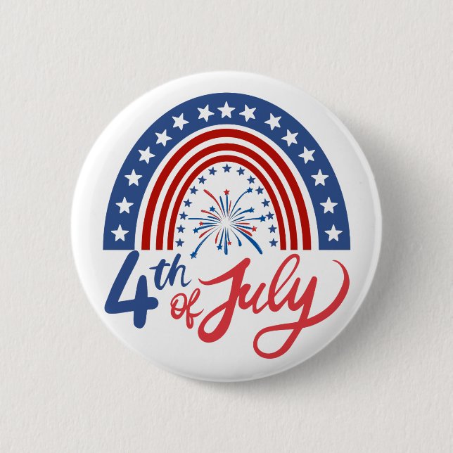 Badge Rond 5 Cm 4 juillet (Devant)
